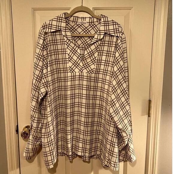Viden Sweal Oversized Plaid Shirt Women's Sz. L - Picture 6 of 6